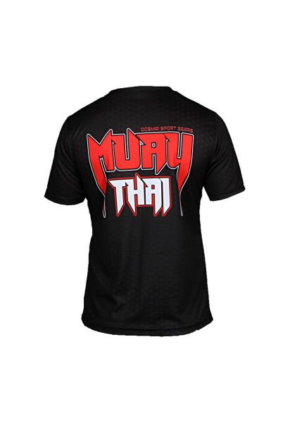 Dosmai Dijital Baskılı Muay Thai Bisiklet Yaka Spor T-Shirt MTT118 Siyah - XL